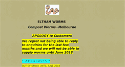 Desktop Screenshot of elthamworms.com.au